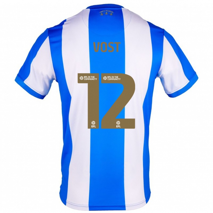 ילדים Daniel Vost #12 כחול לבן ג'רזי ביתית 2025/26 חולצה קצרה