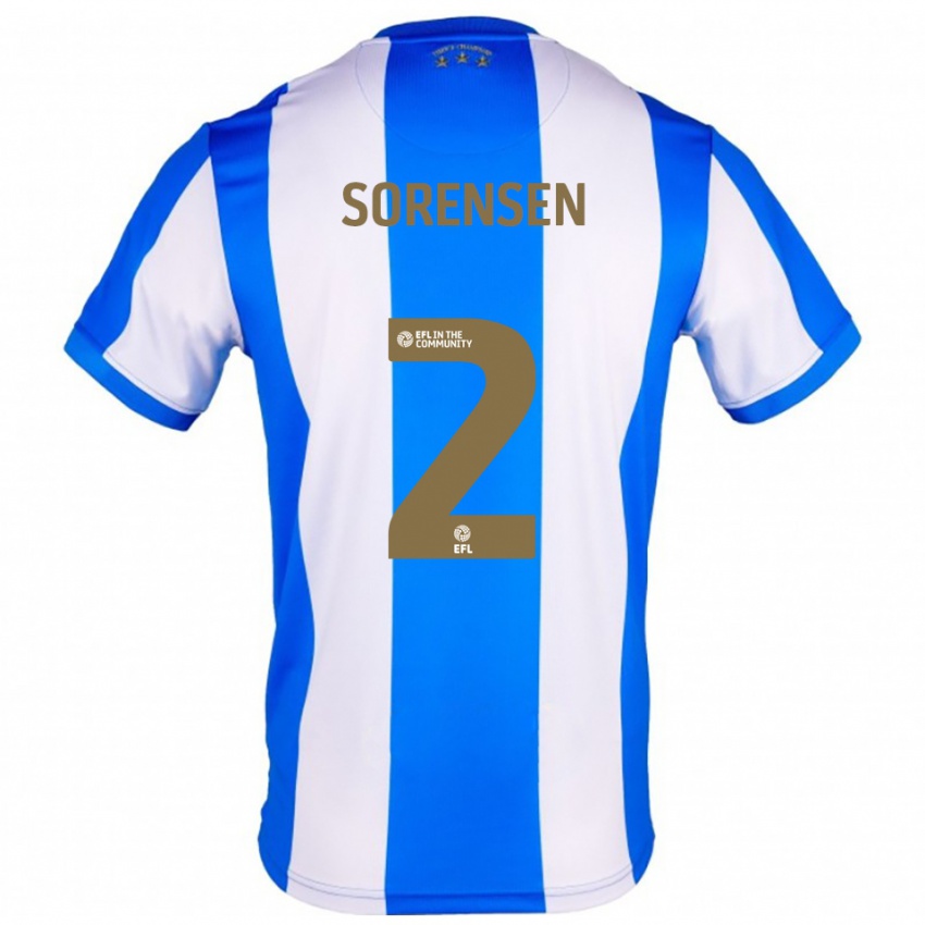 ילדים לאסה סורנסן #2 כחול לבן ג'רזי ביתית 2025/26 חולצה קצרה