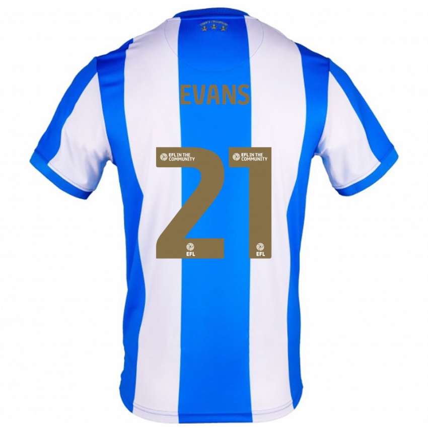 ילדים אנטוני אוונס #21 כחול לבן ג'רזי ביתית 2025/26 חולצה קצרה