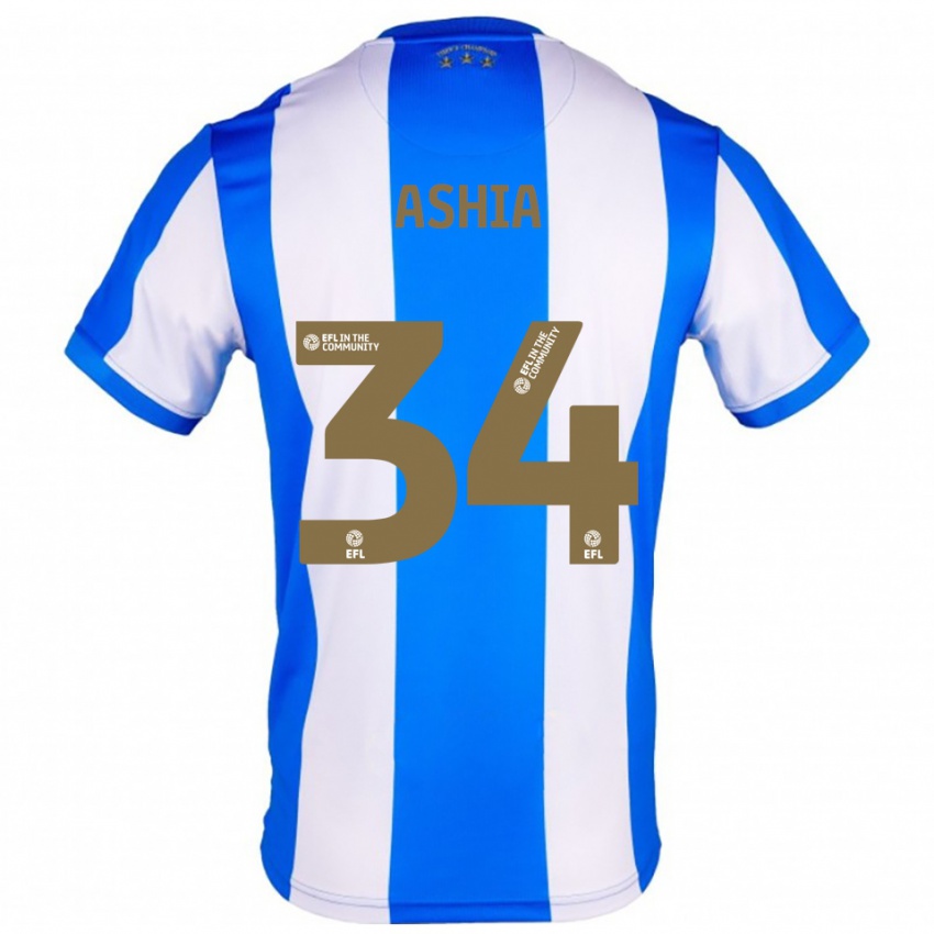ילדים קמרון אשיה #34 כחול לבן ג'רזי ביתית 2025/26 חולצה קצרה