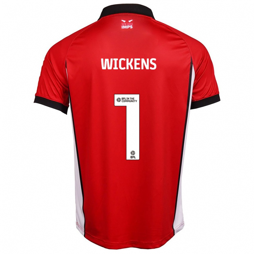 ילדים ג'ורג' ויקנס #1 אדום לבן ג'רזי ביתית 2025/26 חולצה קצרה