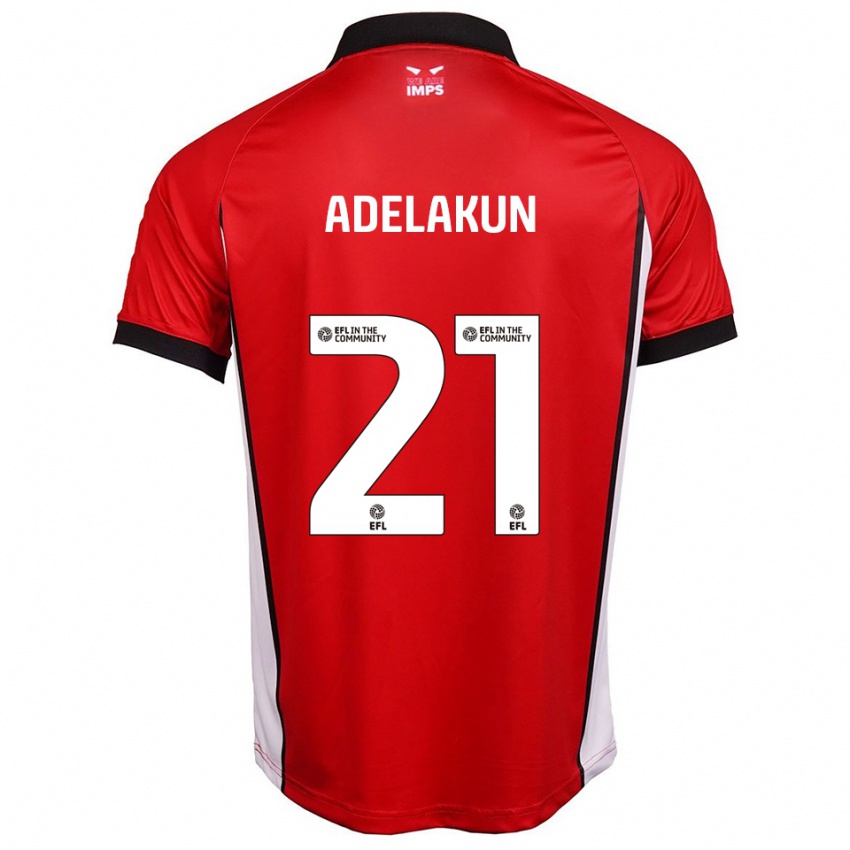 ילדים הקב אדלקון #21 אדום לבן ג'רזי ביתית 2025/26 חולצה קצרה