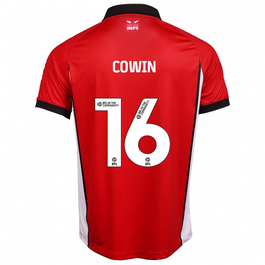 ילדים William Cowin #16 אדום לבן ג'רזי ביתית 2025/26 חולצה קצרה