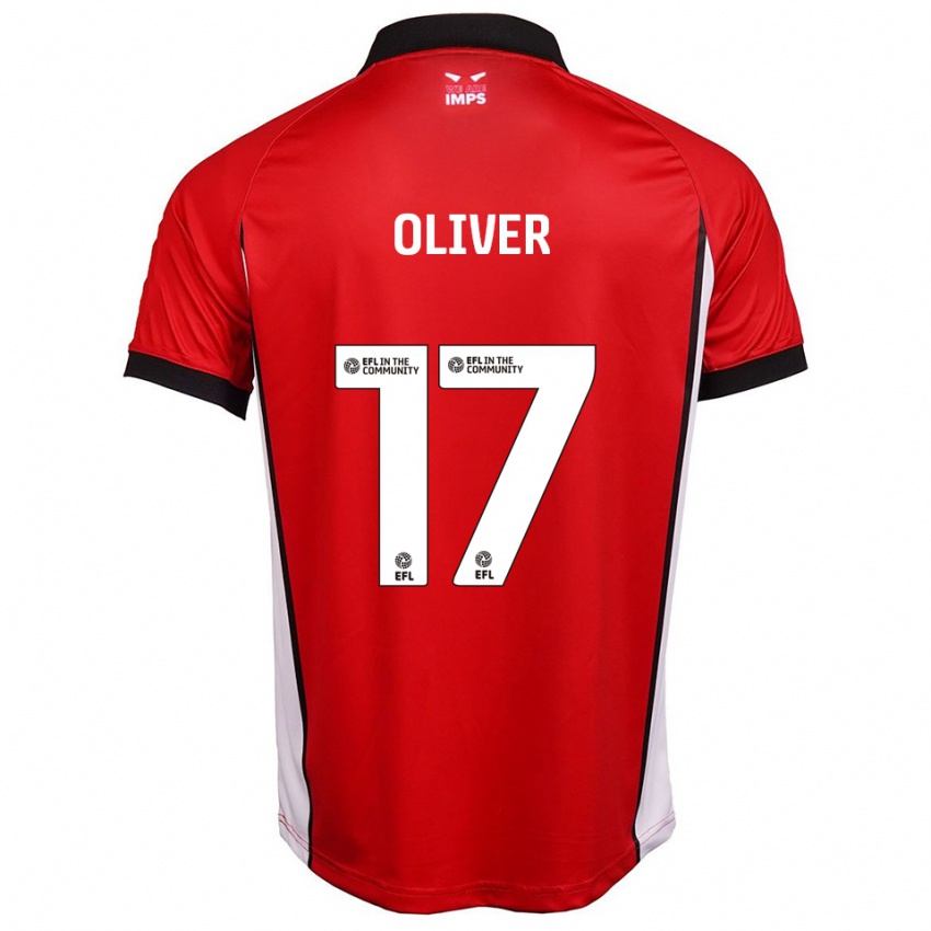 ילדים Kenzie Oliver #17 אדום לבן ג'רזי ביתית 2025/26 חולצה קצרה