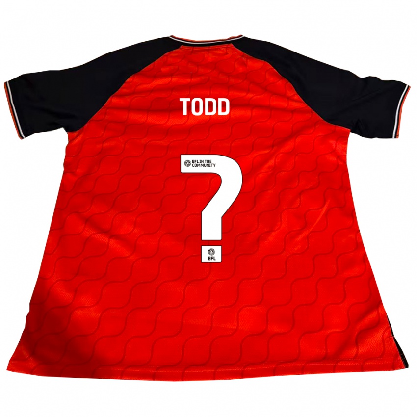 ילדים Carla Todd #0 כתום שחור לבן ג'רזי ביתית 2025/26 חולצה קצרה