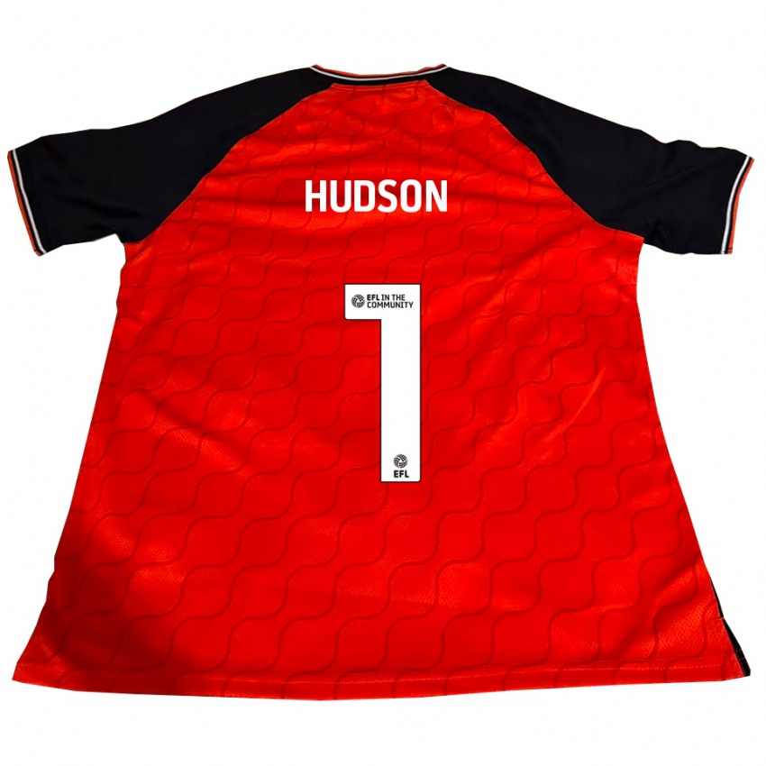 ילדים Sarah Hudson #1 כתום שחור לבן ג'רזי ביתית 2025/26 חולצה קצרה