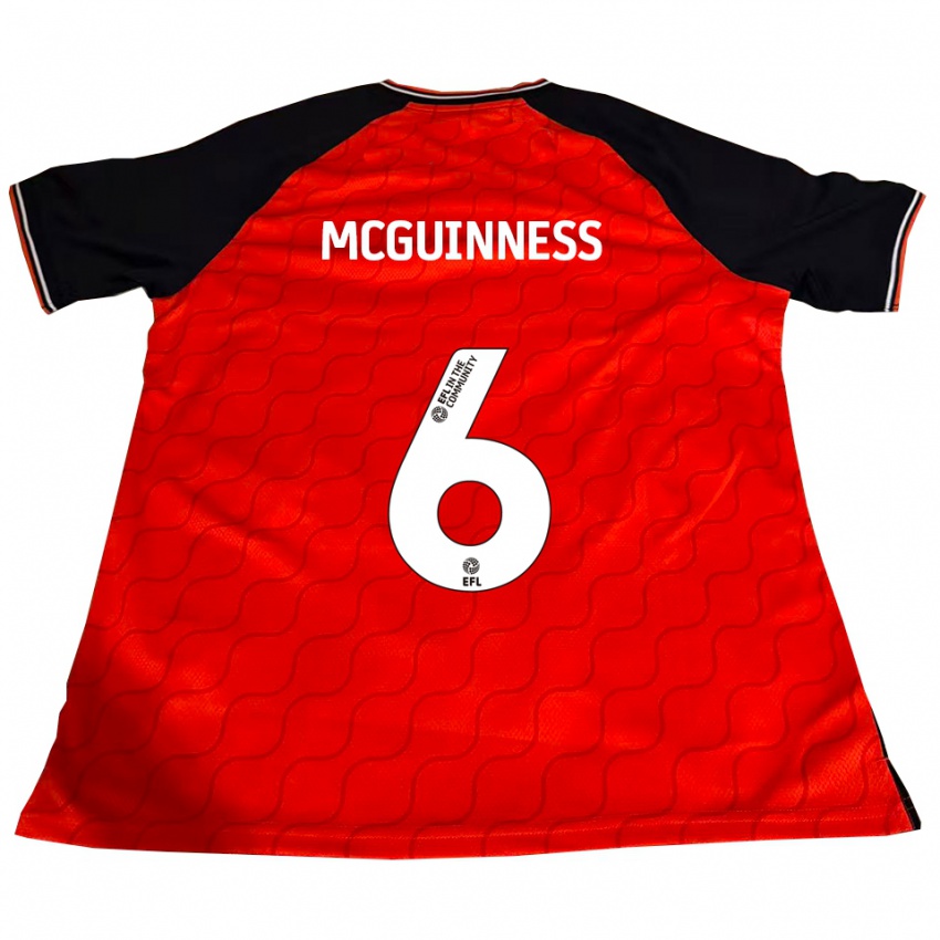 ילדים מארק מקגינס #6 כתום שחור לבן ג'רזי ביתית 2025/26 חולצה קצרה