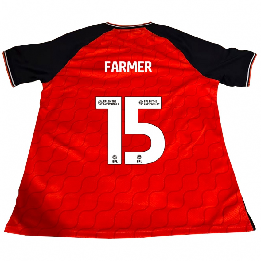 ילדים Nicole Farmer #15 כתום שחור לבן ג'רזי ביתית 2025/26 חולצה קצרה