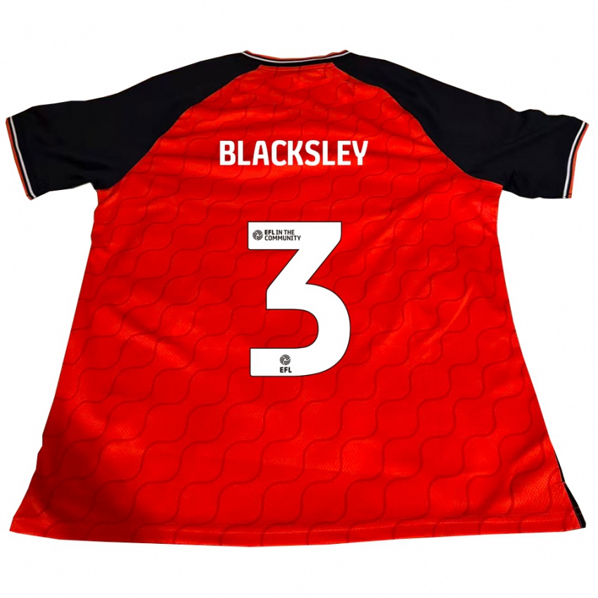 ילדים Tanya Blacksley #3 כתום שחור לבן ג'רזי ביתית 2025/26 חולצה קצרה