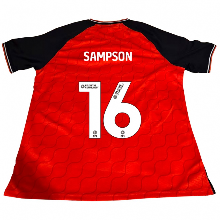 ילדים Enoch Sampson #16 כתום שחור לבן ג'רזי ביתית 2025/26 חולצה קצרה