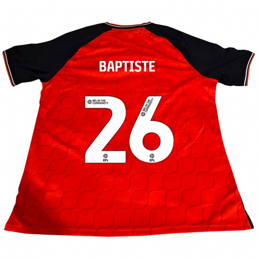 ילדים שנדון בפטיסט #26 כתום שחור לבן ג'רזי ביתית 2025/26 חולצה קצרה