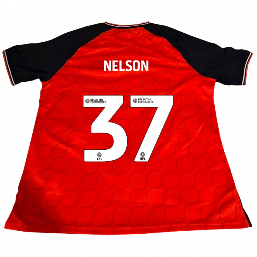 ילדים זאק נלסון #37 כתום שחור לבן ג'רזי ביתית 2025/26 חולצה קצרה