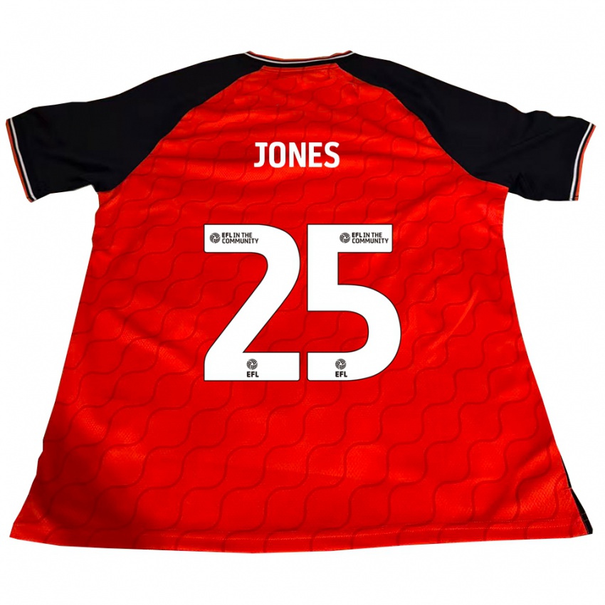 ילדים אייזיאה ג'ונס #25 כתום שחור לבן ג'רזי ביתית 2025/26 חולצה קצרה