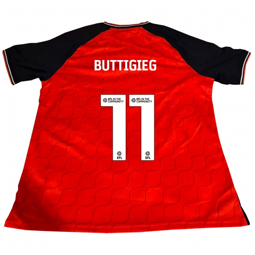 ילדים פיונה בוטיג'ג' #11 כתום שחור לבן ג'רזי ביתית 2025/26 חולצה קצרה