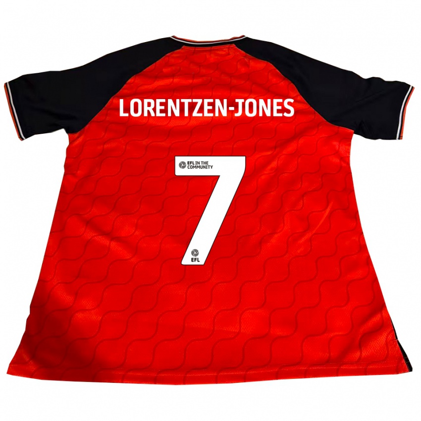 ילדים Jack Lorentzen-Jones #7 כתום שחור לבן ג'רזי ביתית 2025/26 חולצה קצרה