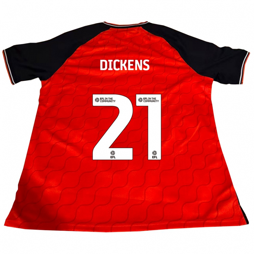 ילדים Andie Dickens #21 כתום שחור לבן ג'רזי ביתית 2025/26 חולצה קצרה