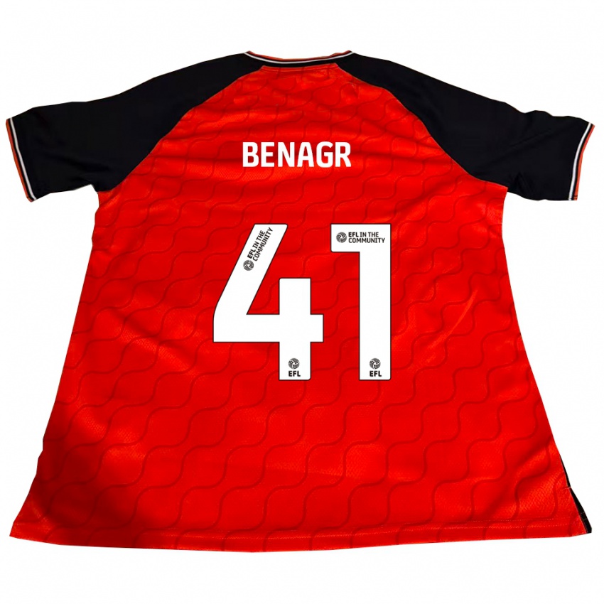 ילדים Benedict Benagr #41 כתום שחור לבן ג'רזי ביתית 2025/26 חולצה קצרה