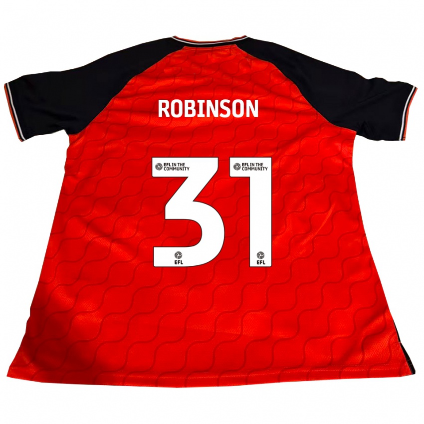 ילדים Leah Robinson #31 כתום שחור לבן ג'רזי ביתית 2025/26 חולצה קצרה