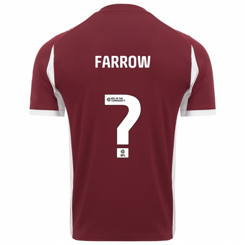 ילדים Kimberley Farrow #0 בורדו לבן ג'רזי ביתית 2025/26 חולצה קצרה