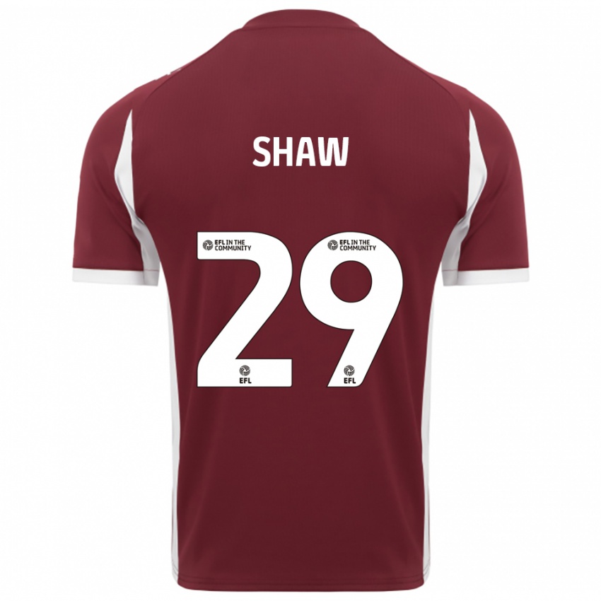 ילדים ליאם שו #29 בורדו לבן ג'רזי ביתית 2025/26 חולצה קצרה