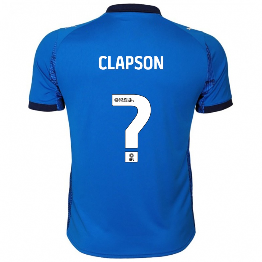 ילדים Poppy Clapson #0 כחול לבן ג'רזי ביתית 2025/26 חולצה קצרה