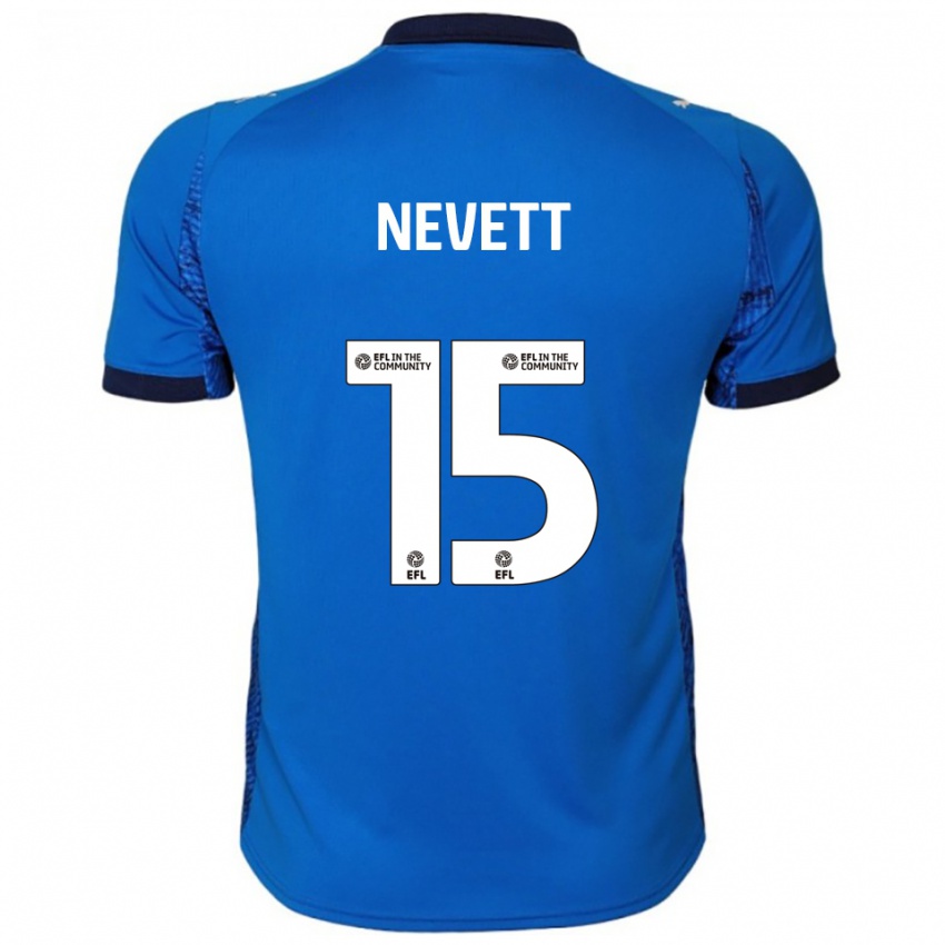 ילדים ג'ורג' נבט #15 כחול לבן ג'רזי ביתית 2025/26 חולצה קצרה