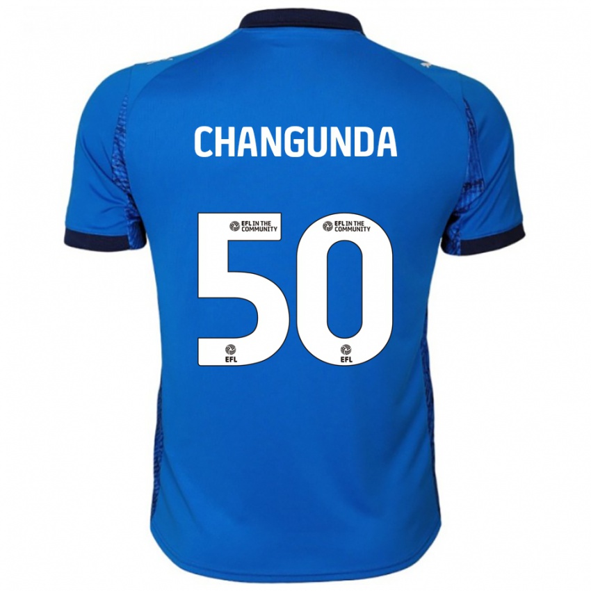 ילדים אנדרה צ׳אנגונדה #50 כחול לבן ג'רזי ביתית 2025/26 חולצה קצרה