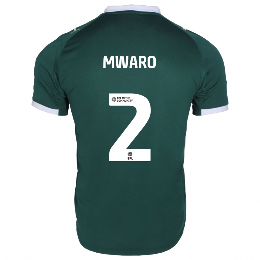 ילדים Joe Mwaro #2 ירוק לבן ג'רזי ביתית 2025/26 חולצה קצרה