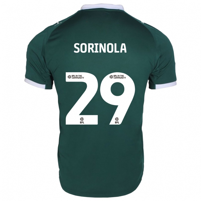 ילדים Matthew Sorinola #29 ירוק לבן ג'רזי ביתית 2025/26 חולצה קצרה