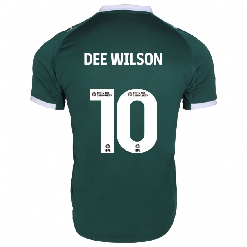 ילדים Georgia Dee Wilson #10 ירוק לבן ג'רזי ביתית 2025/26 חולצה קצרה