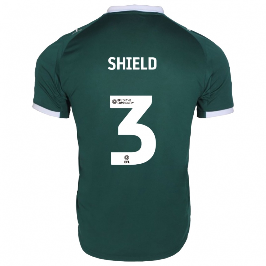 ילדים Harry Shield #3 ירוק לבן ג'רזי ביתית 2025/26 חולצה קצרה