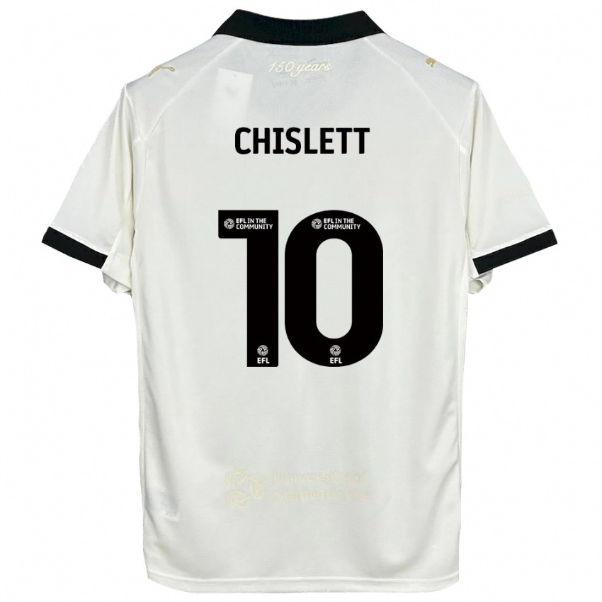 ילדים אית'ן צ'יסלט #10 לבן פנינה שחור ג'רזי ביתית 2025/26 חולצה קצרה