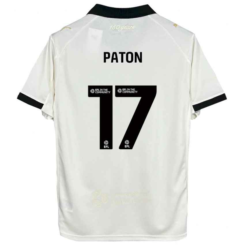 ילדים רוארי פטון #17 לבן פנינה שחור ג'רזי ביתית 2025/26 חולצה קצרה