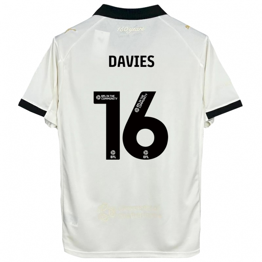 ילדים Cassie Davies #16 לבן פנינה שחור ג'רזי ביתית 2025/26 חולצה קצרה