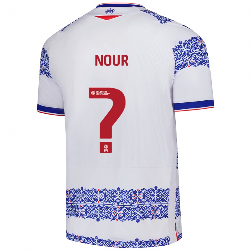 ילדים Aaron Nour #0 לבן כחול ג'רזי ביתית 2025/26 חולצה קצרה