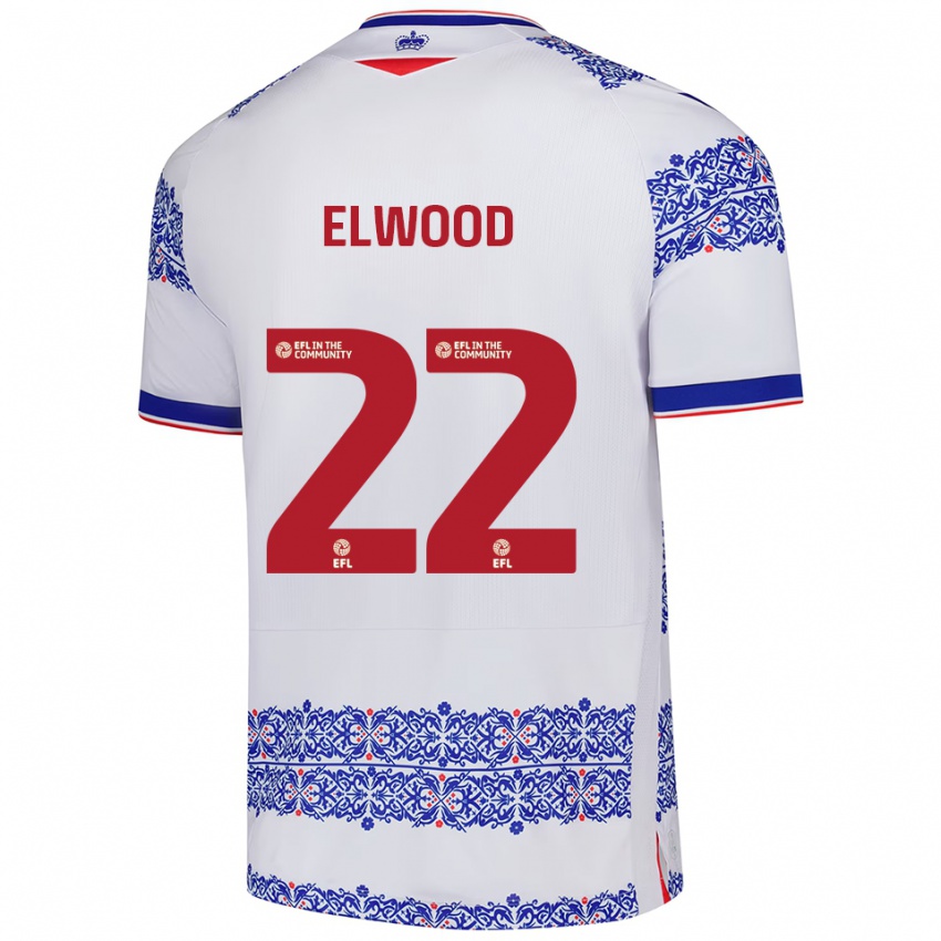 ילדים Amelia Elwood #22 לבן כחול ג'רזי ביתית 2025/26 חולצה קצרה