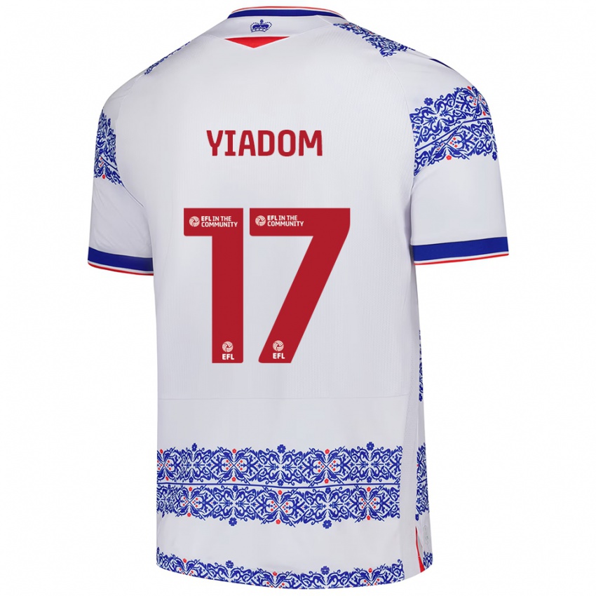 ילדים אנדי ייאדום #17 לבן כחול ג'רזי ביתית 2025/26 חולצה קצרה