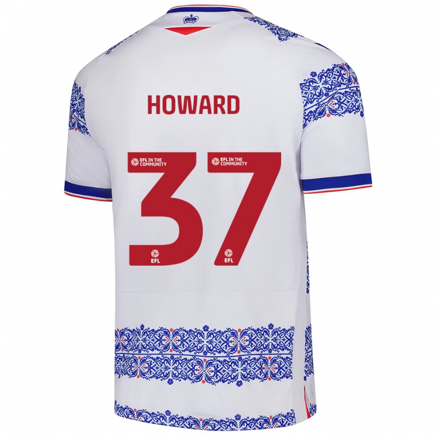 ילדים Luke Howard #37 לבן כחול ג'רזי ביתית 2025/26 חולצה קצרה