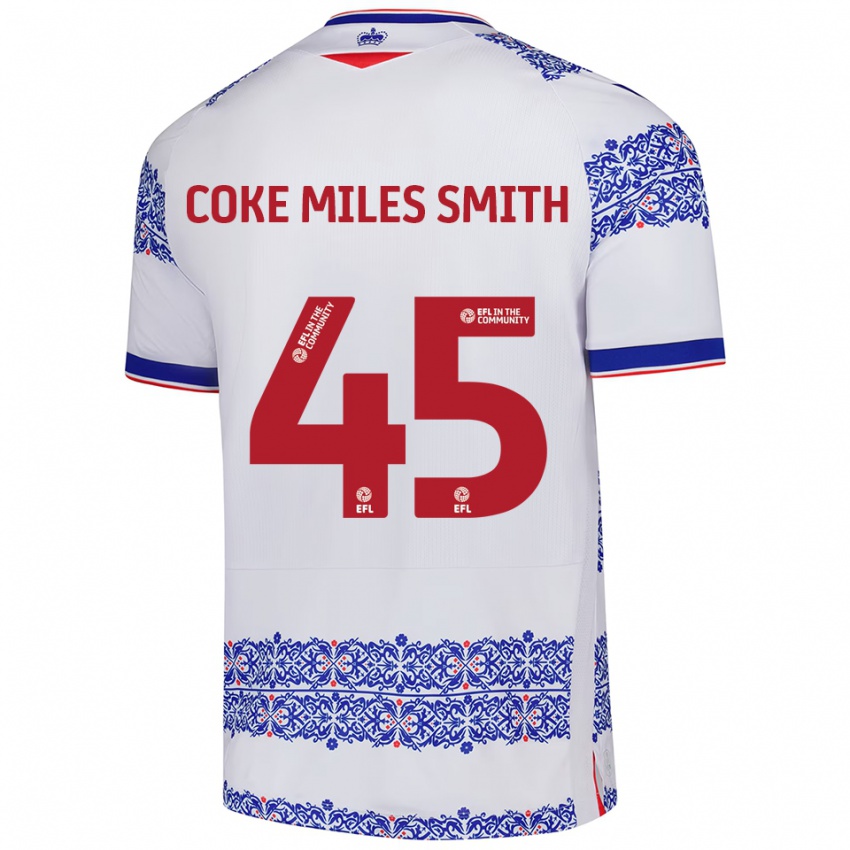 ילדים Kiyan Coke Miles Smith #45 לבן כחול ג'רזי ביתית 2025/26 חולצה קצרה