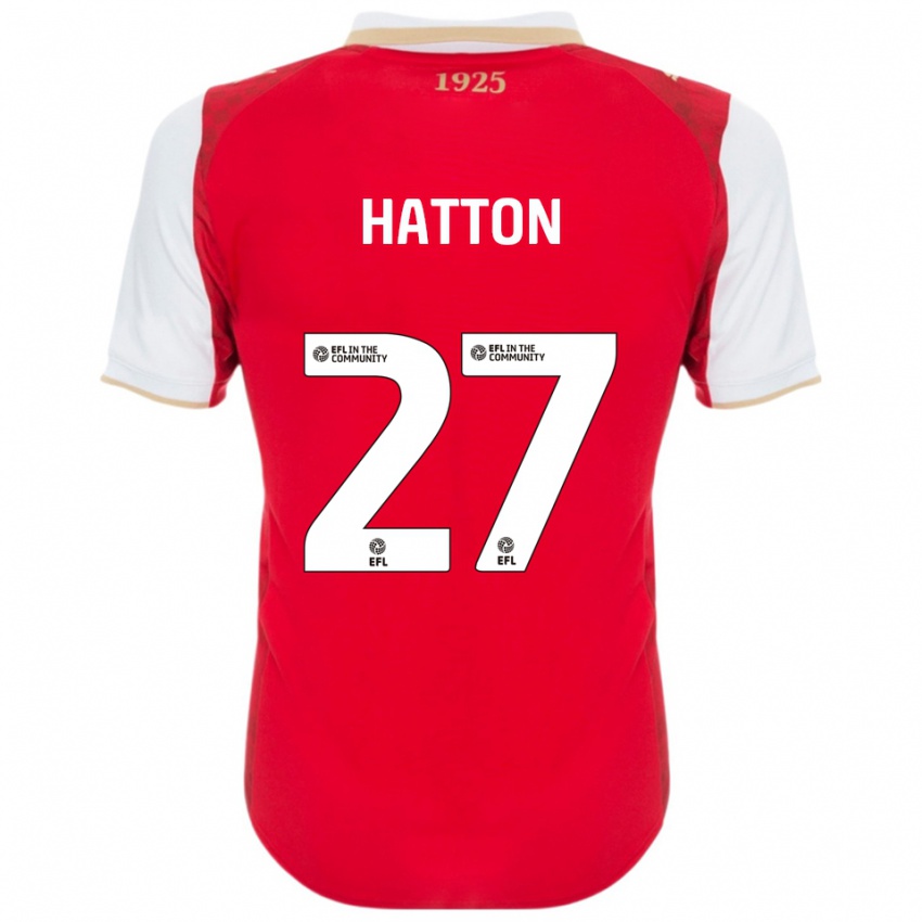 ילדים בן האטון #27 אדום לבן ג'רזי ביתית 2025/26 חולצה קצרה