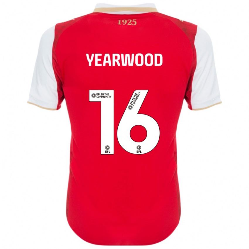 ילדים דרו ירווד #16 אדום לבן ג'רזי ביתית 2025/26 חולצה קצרה