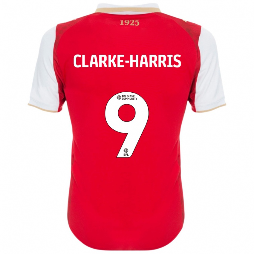 ילדים ג׳ונסון קלארק-האריס #9 אדום לבן ג'רזי ביתית 2025/26 חולצה קצרה