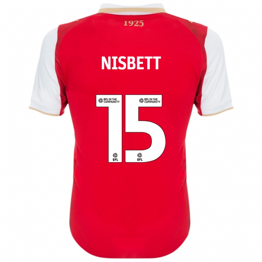 ילדים קניה ניסבט #15 אדום לבן ג'רזי ביתית 2025/26 חולצה קצרה