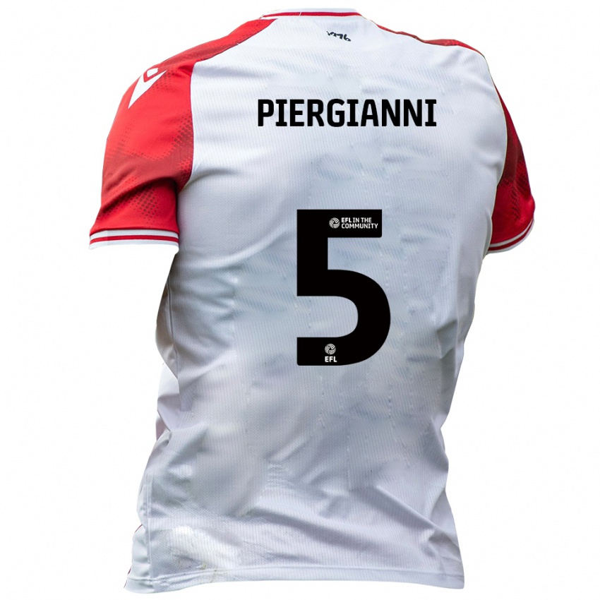 ילדים קארל פירגיאני #5 לבן אדום ג'רזי ביתית 2025/26 חולצה קצרה