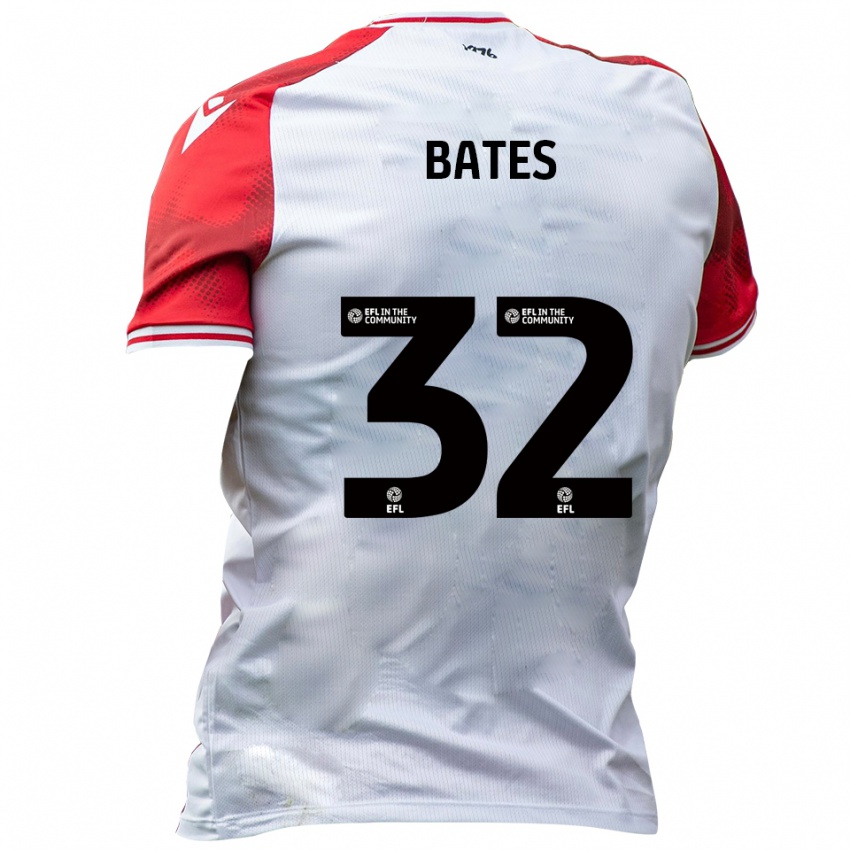 ילדים Ellis Bates #32 לבן אדום ג'רזי ביתית 2025/26 חולצה קצרה