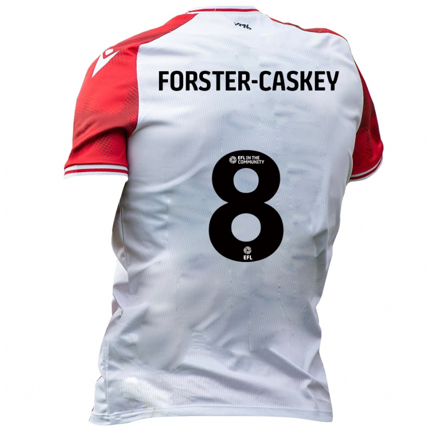 ילדים ג'ייק פורסטר-קסקי #8 לבן אדום ג'רזי ביתית 2025/26 חולצה קצרה