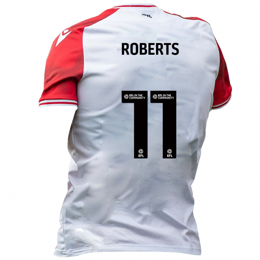 ילדים ג'ורדן רוברטס #11 לבן אדום ג'רזי ביתית 2025/26 חולצה קצרה