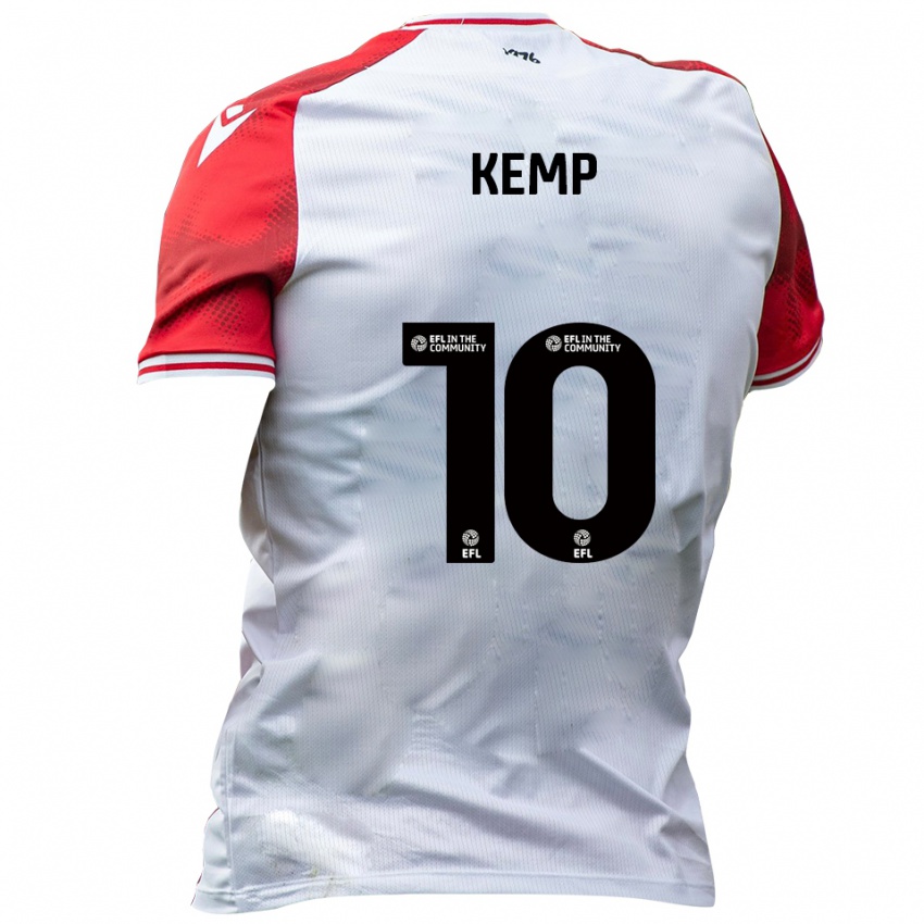 ילדים דן קמפ #10 לבן אדום ג'רזי ביתית 2025/26 חולצה קצרה