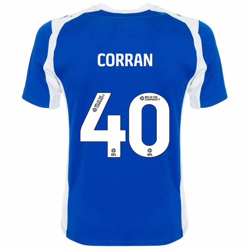 ילדים Matthew Corran #40 כחול לבן ג'רזי ביתית 2025/26 חולצה קצרה