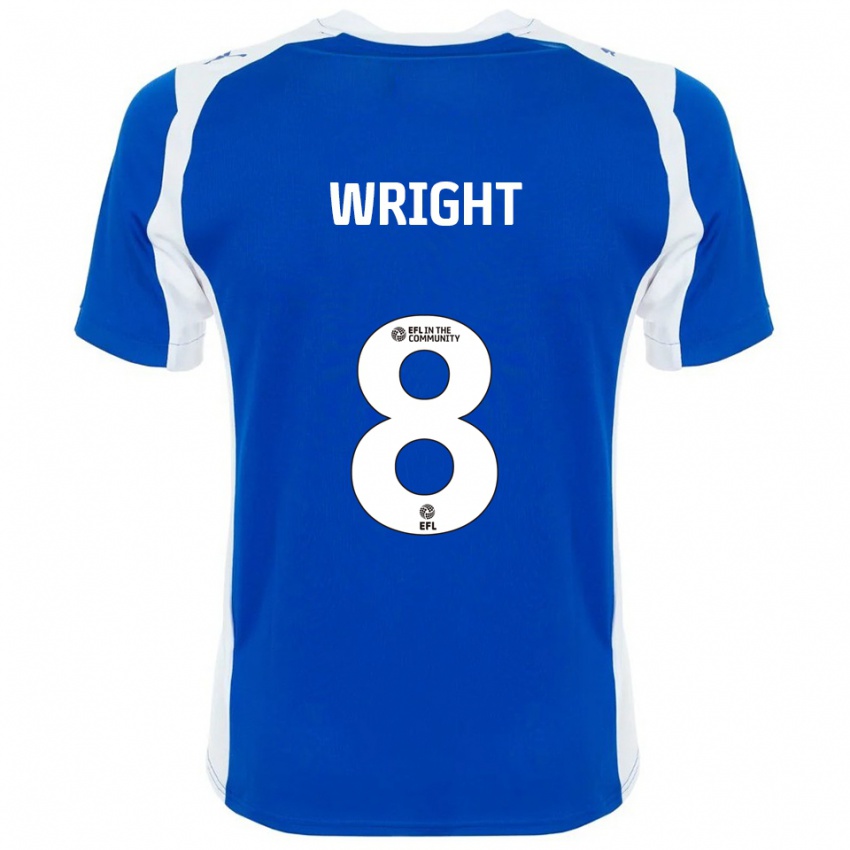 ילדים קאלום רייט #8 כחול לבן ג'רזי ביתית 2025/26 חולצה קצרה